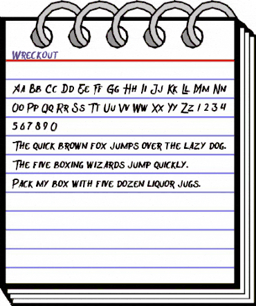 Wreckout Regular animated font preview Wreckout Regular animated font preview
