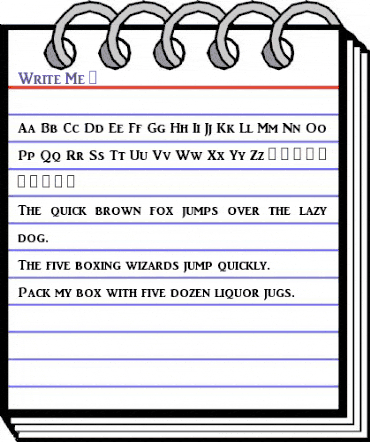 Write Me 1 Regular animated font preview