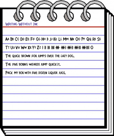 Writing Without Ink Regular animated font preview Writing Without Ink Regular animated font preview