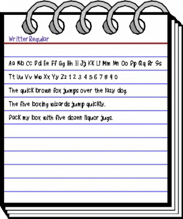 Writter Regular animated font preview