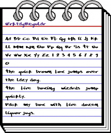 Wrktag Regular animated font preview