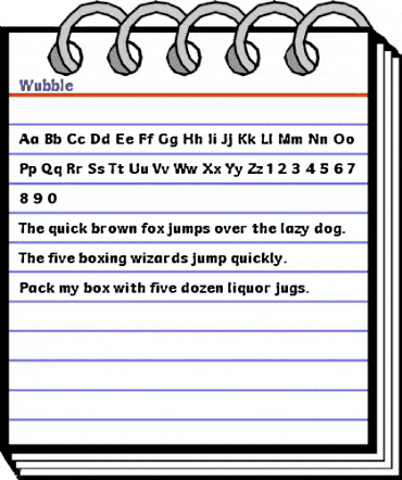 Wubble Regular animated font preview