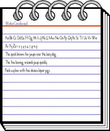 WurkerCondensed Regular animated font preview