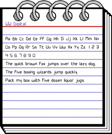 WW Digital Regular animated font preview