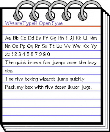 WWareTypeB Regular animated font preview WWareTypeB Regular animated font preview