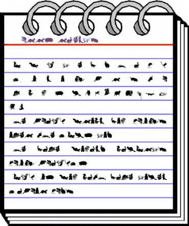 WWFurryFriends Regular animated font preview