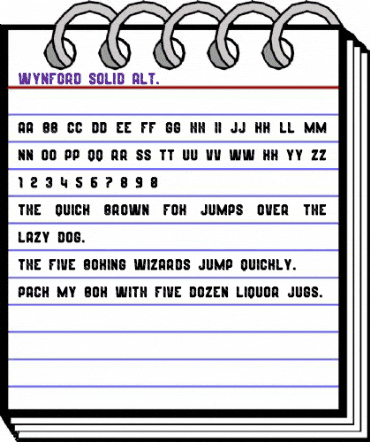 Wynford Solid Alt. Regular animated font preview