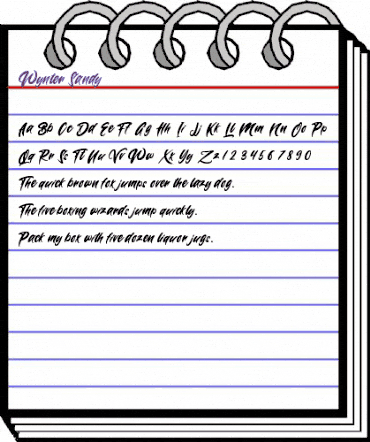 Wynter Sandy Regular animated font preview