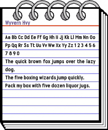 Wyvern Hvy Regular animated font preview