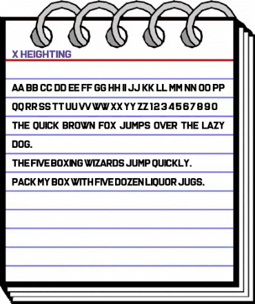 X-Heighting Regular animated font preview