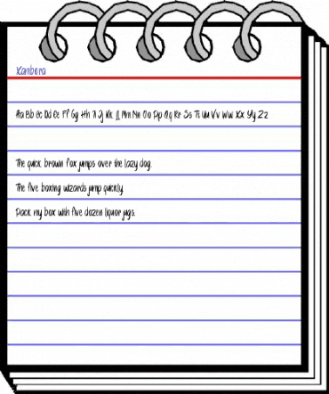 Xambora Regular animated font preview