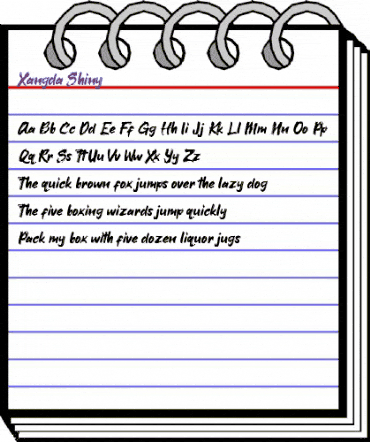 Xangda Shiny Xangda Shiny animated font preview