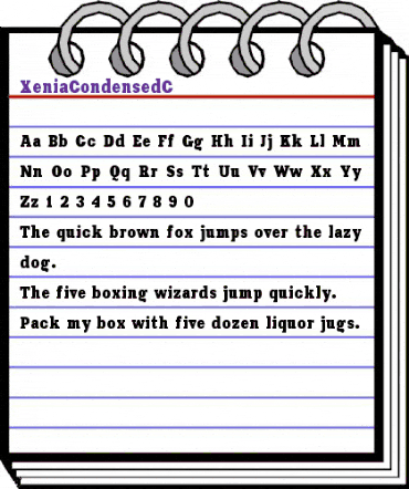 XeniaCondensedC Regular animated font preview
