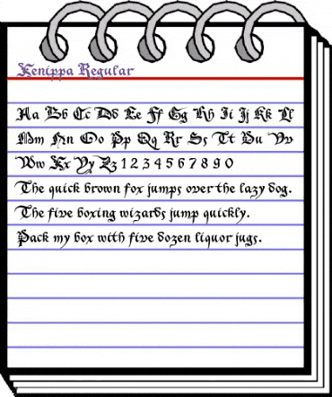 Xenippa Regular animated font preview