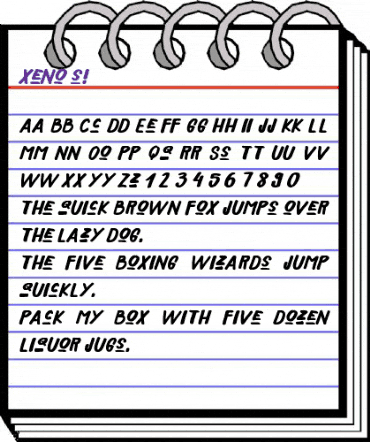 Xeno's! Medium animated font preview