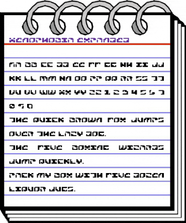 Xenophobia Expanded Expanded animated font preview
