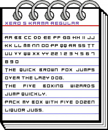Xero's Karma Regular animated font preview