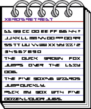 Xero's Retreat Regular animated font preview