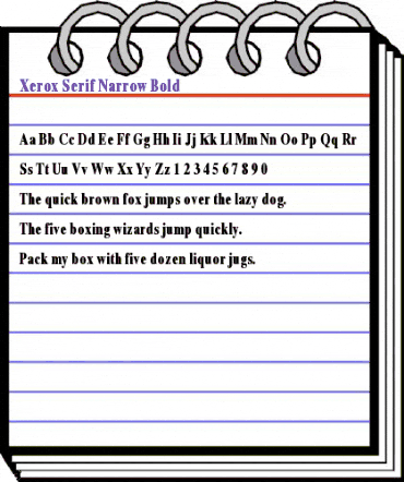 Xerox Serif Narrow Bold animated font preview Xerox Serif Narrow Bold animated font preview