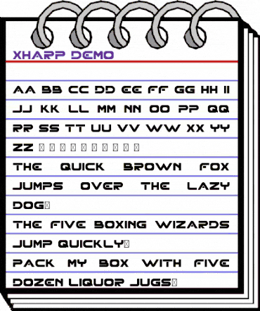 XHARP Demo Regular animated font preview