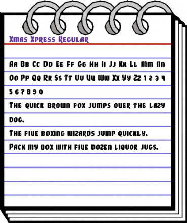 Xmas Xpress Regular animated font preview