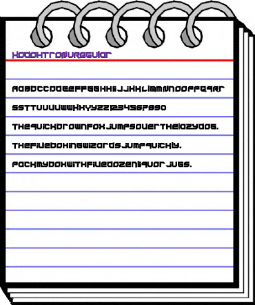Xodohtro-Nu Regular animated font preview