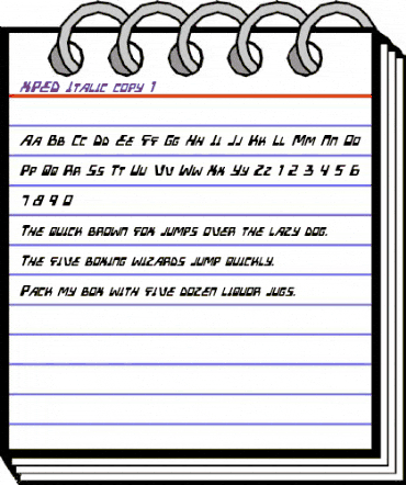 XPED Italic Italic animated font preview