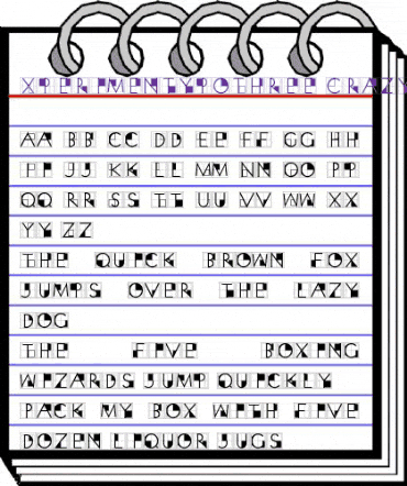 XperimentypoThree Regular animated font preview