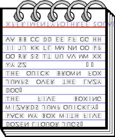 XperimentypoThree Squares animated font preview
