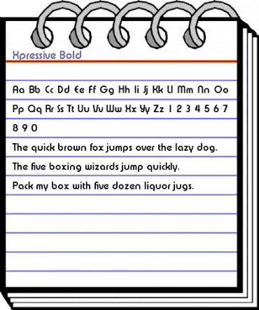 Xpressive Bold animated font preview