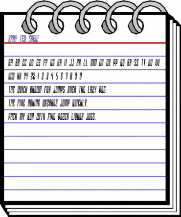 Xray Ted skew Regular animated font preview