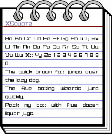 XSquare Regular animated font preview