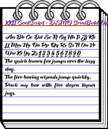 XXII CoolScript - DEMO SemiBold animated font preview