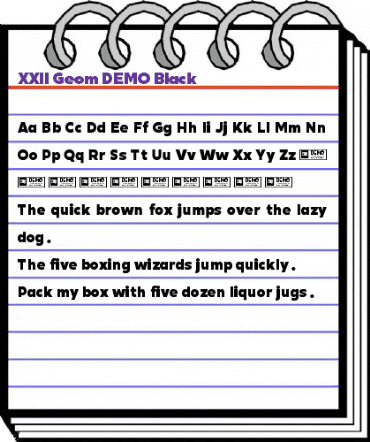 XXII Geom DEMO Black animated font preview