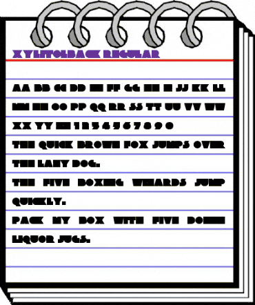 Xylitol Back animated font preview