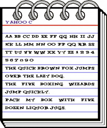 Yahoo! Regular animated font preview