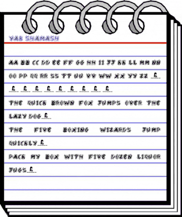 Yak Shamash Regular animated font preview