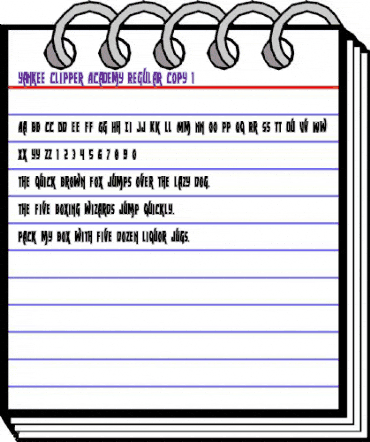 Yankee Clipper Academy Regular animated font preview