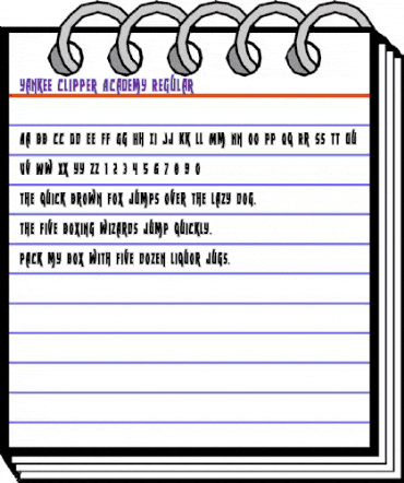 Yankee Clipper Academy Regular animated font preview