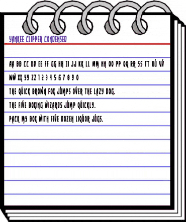 Yankee Clipper Condensed Condensed animated font preview