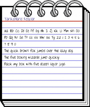 YanksHand Regular animated font preview