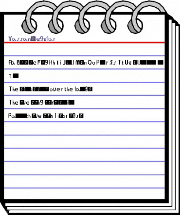 Yassan1 Regular animated font preview