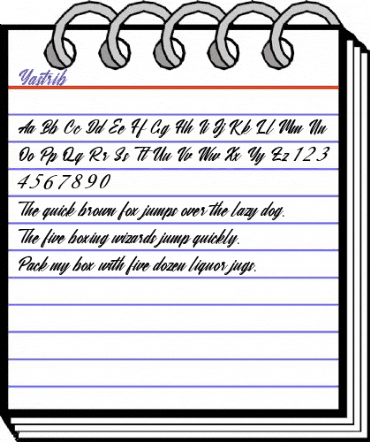 Yastrib Regular animated font preview