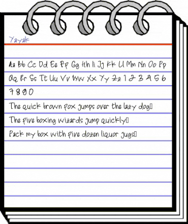 Yayak Regular animated font preview