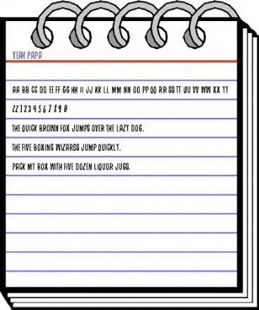 Yeah Papa Yeah Papa animated font preview