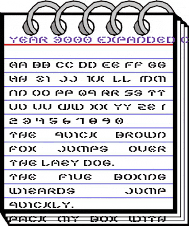 Year 3000 Expanded Expanded animated font preview