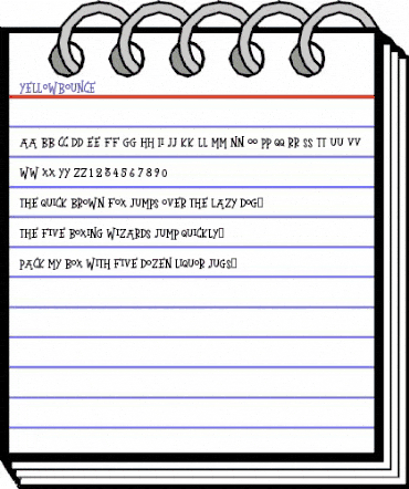 YELLOWBOUNCE Light animated font preview