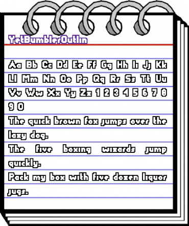 YetBumblerOutlin Medium animated font preview