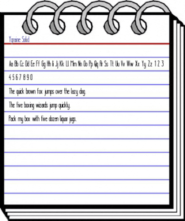 Ygraine Solid animated font preview