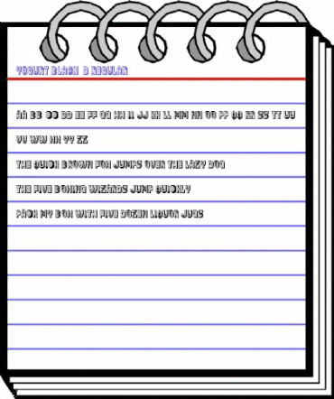 Yogurt Black 3D Regular animated font preview